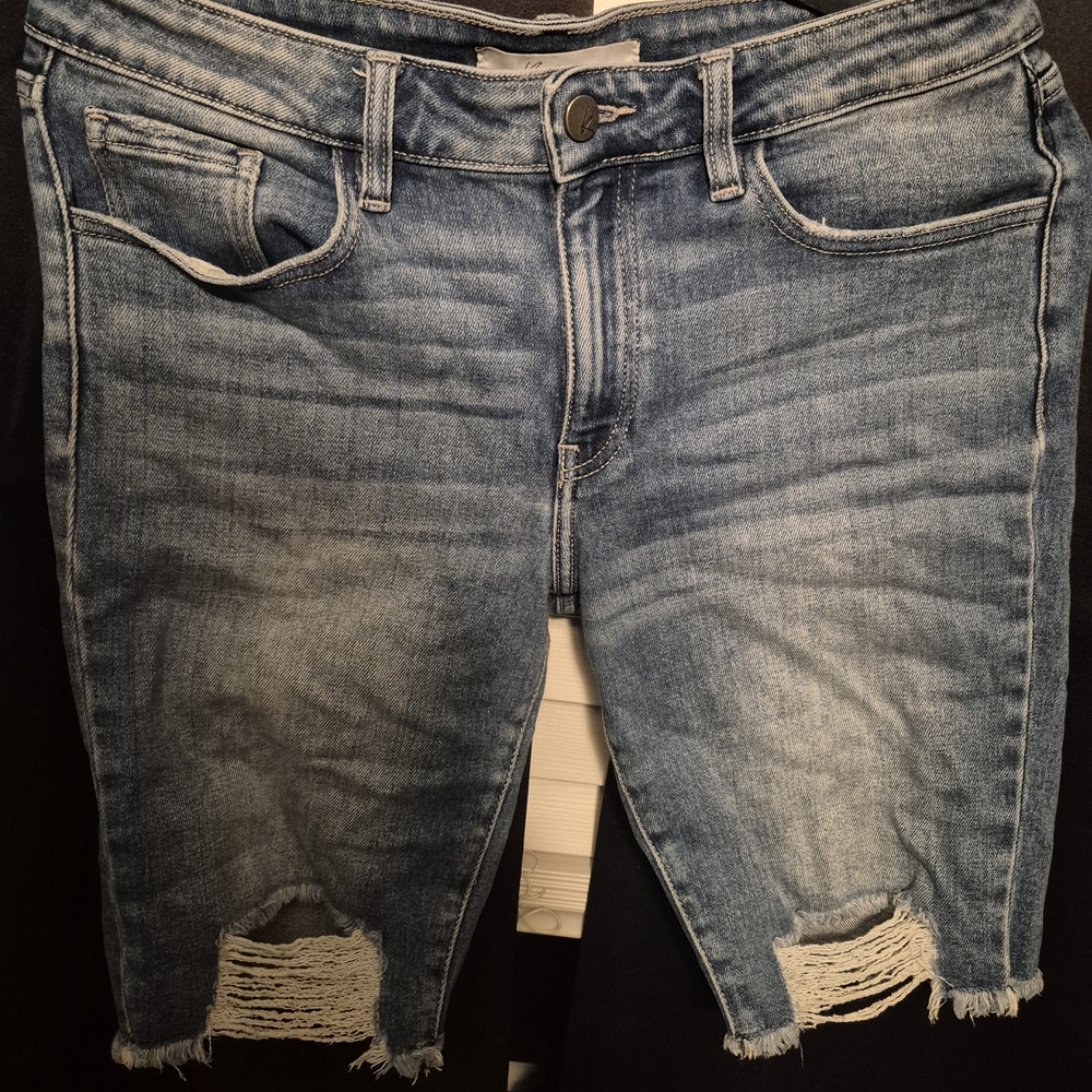 KanCan Light Blue Ripped Jean Shorts